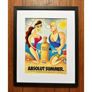 Absolut Summer Absolut Vodka Ad 1993 Robert de Michiell Couple on Beach